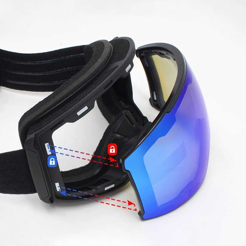 Outdoor new skiing goggles anti fog snow mobile goggles sports skis skiing mountain goggles CL241010