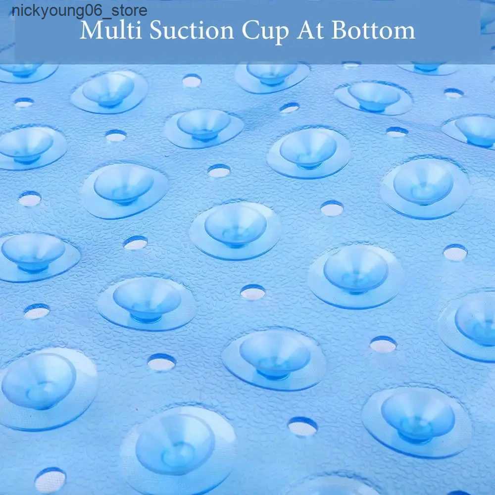 Non-Slip Bath Mats Large Cute Cartoon PVC Bath Mat Anti-Slip Shower Bathtub Mats With Sucker Soft Massage Pad Kids Elder Bathroom Carpet Rug L240910