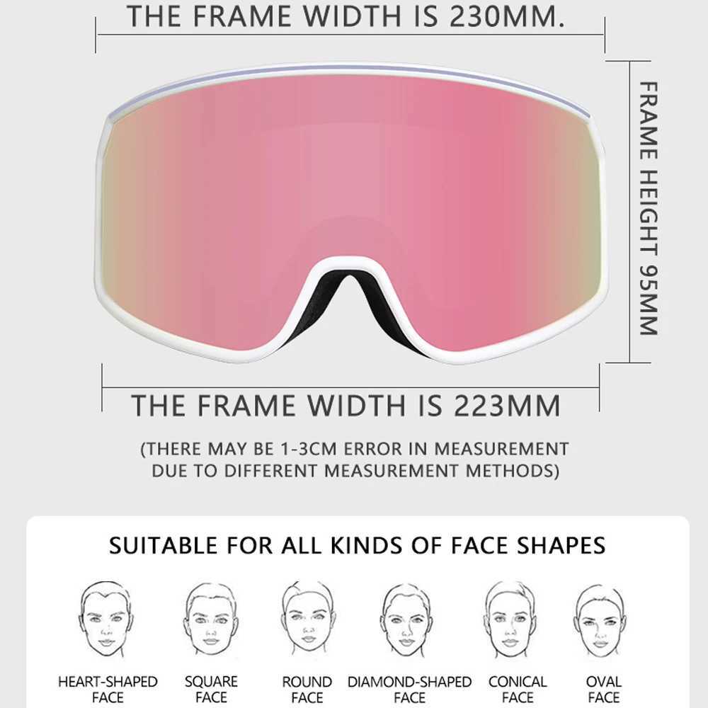 Mens double-layer skiing goggles womens double-layer anti fog UV400 sports skiing goggles snowboard goggles CL241010