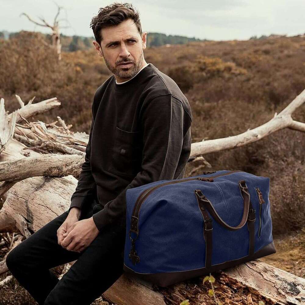 Duffle Travel Canvas Duffel Carry on Weekender Bag for Men