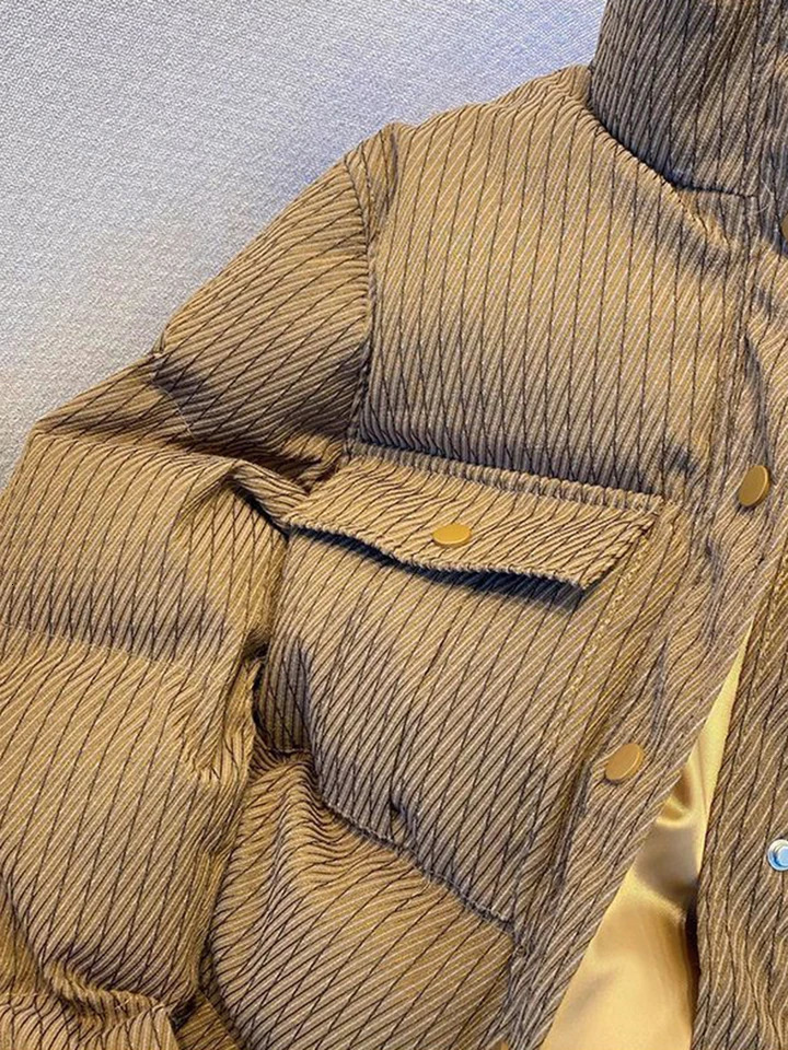 Winter Big Pocket Parka Vintage Jacket Cotton Padded Female Puffer Overszie Coat Warm Outwear Womens Clothing Trend 2023 240930