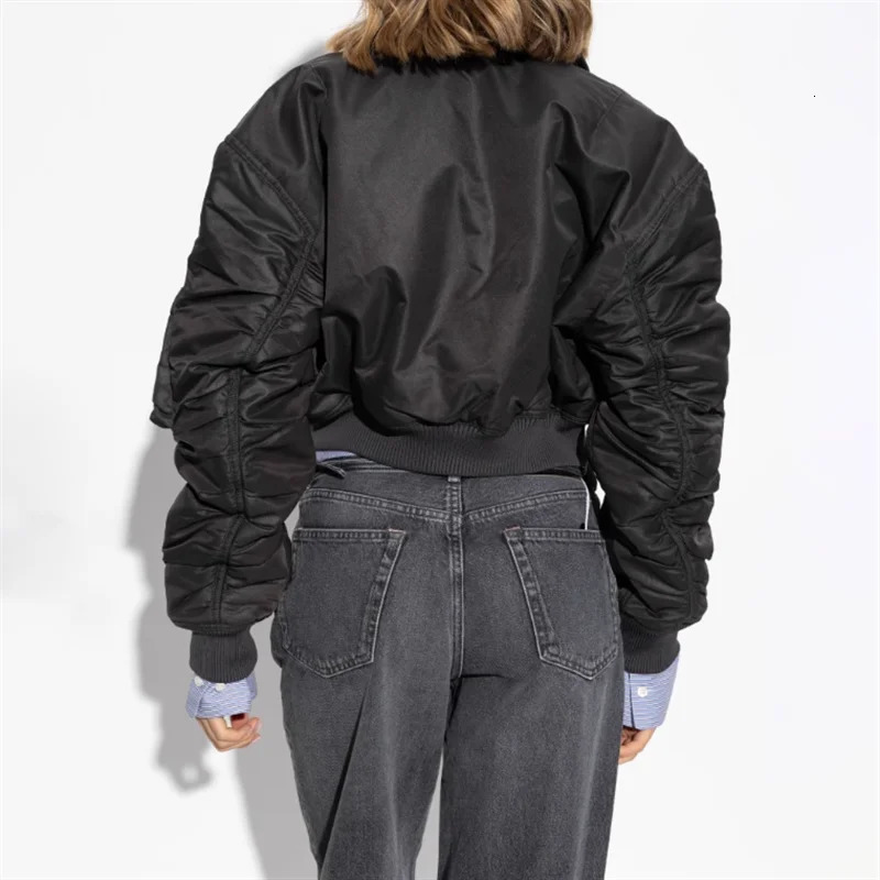 Womens Winter Jacket Autumn Jacket Baseball Collar Slim Fit Suitable for Womens Jacket Bomber Jacket y2k Cotton Pad Jacket 240930