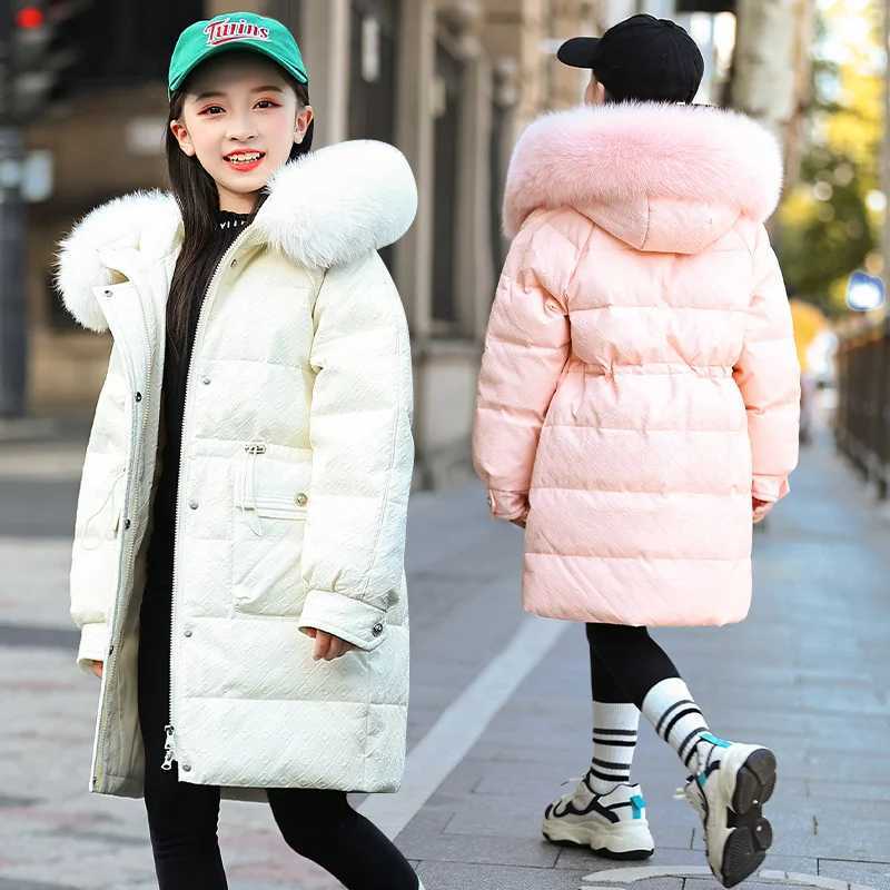 Down Coat Girls clothing warm Down jacket s toddler girl clothes 2024 Winter Thicken Parka Hooded Children Outerwear Coats snow suit H241010