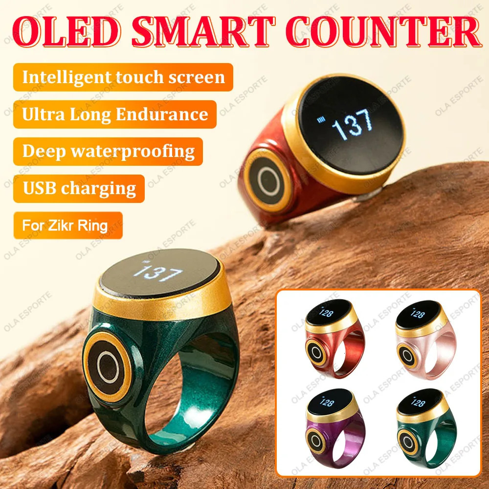 Iqibla Zikr1 Lite Smart Tasbih Tally Digital Counter for Muslims Tasbeeh Zikr Ring 5 Prayer Time Vibration Reminder Waterproof 241009