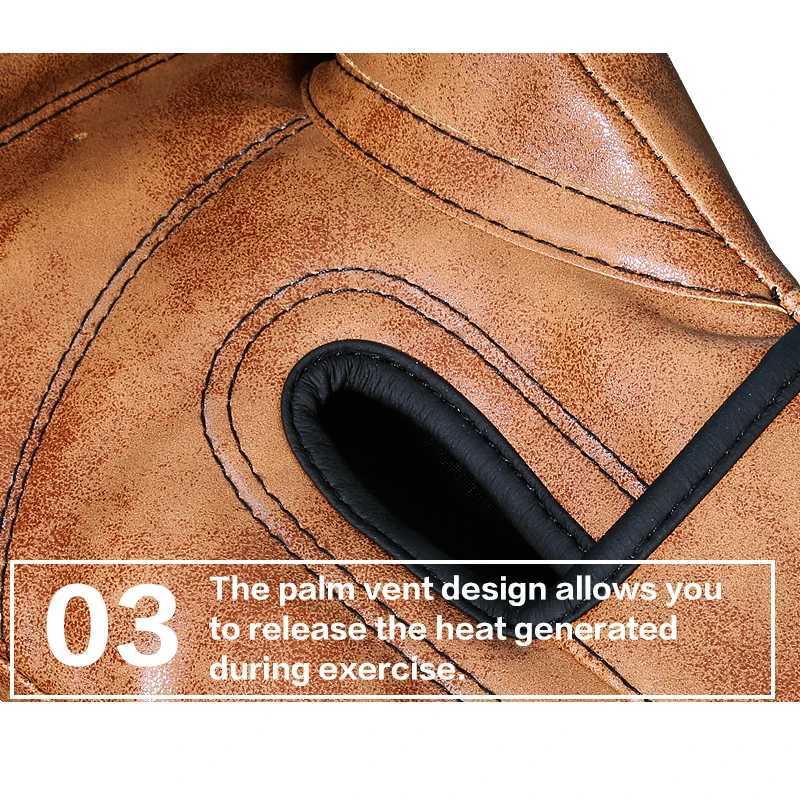 GINGPAI high-quality adult mens and womens boxing gloves Pu leather retro gloves MMA Muay Thai Sanda equipment 8 10 12 oz W241010