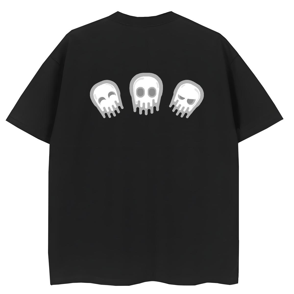 Factory Direct T Shirt For Woman 100% Cotton 230g Crew Neck Breathable Casual skull Women Tshirts Free Shipping Floral Print Clothes Shirt