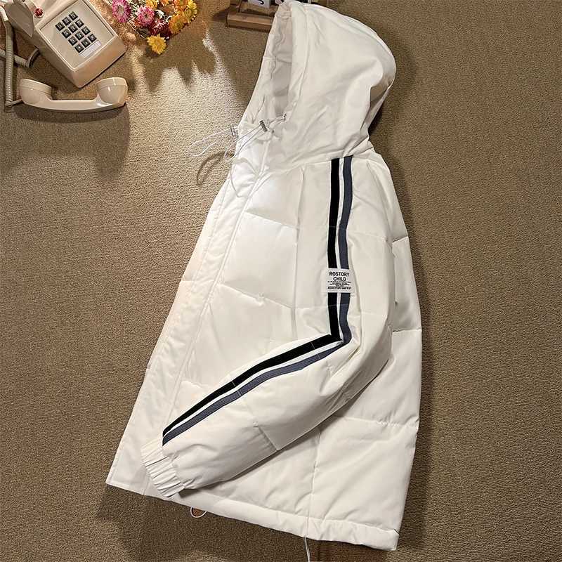 Men's Down Parkas Coat for Men for the Winter Outdoor Waterproof Ski Jacket Harajuku Fashion Worn Hooded Bubble Coat Hooded Puffer Jacket for Men