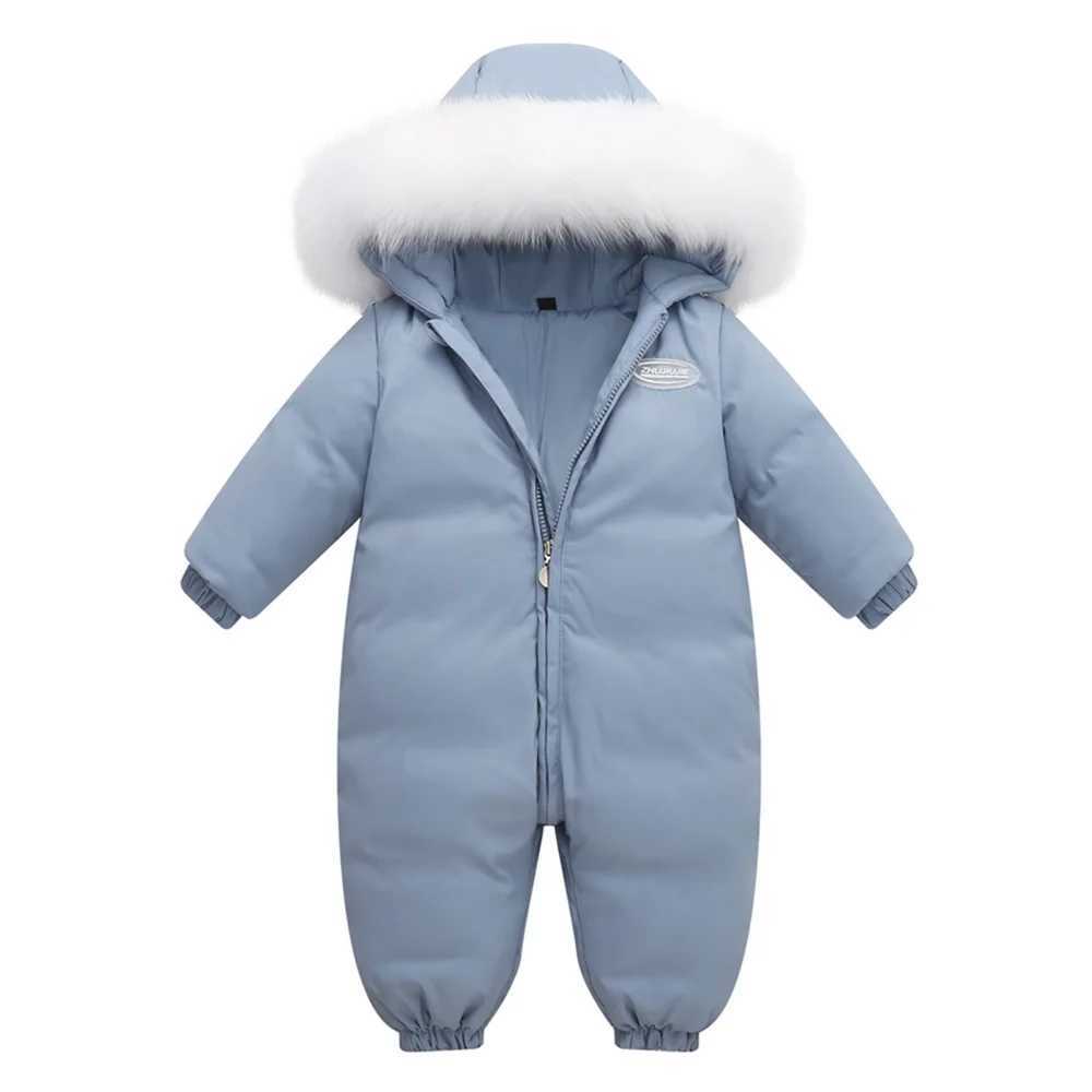 Down Coat Winter warm Down Jacket Children Thicken toddler Girl clothes Jumpsuit Baby Boy Snow ski suit s Overalls Infant overcoat Coat H241010
