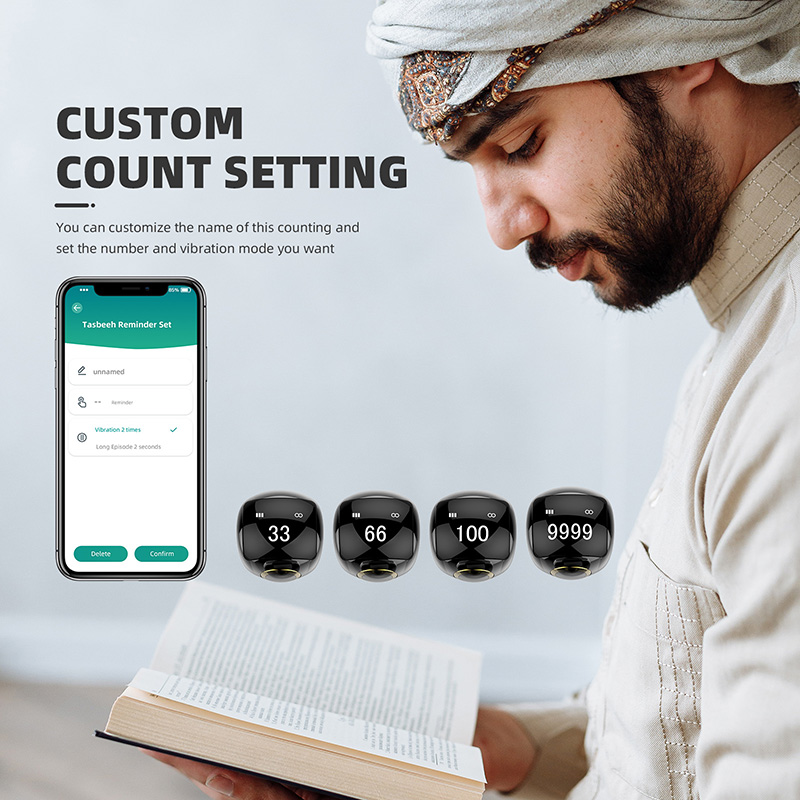Counting equantu Smart Tasbeeh Finger Ring free shipping