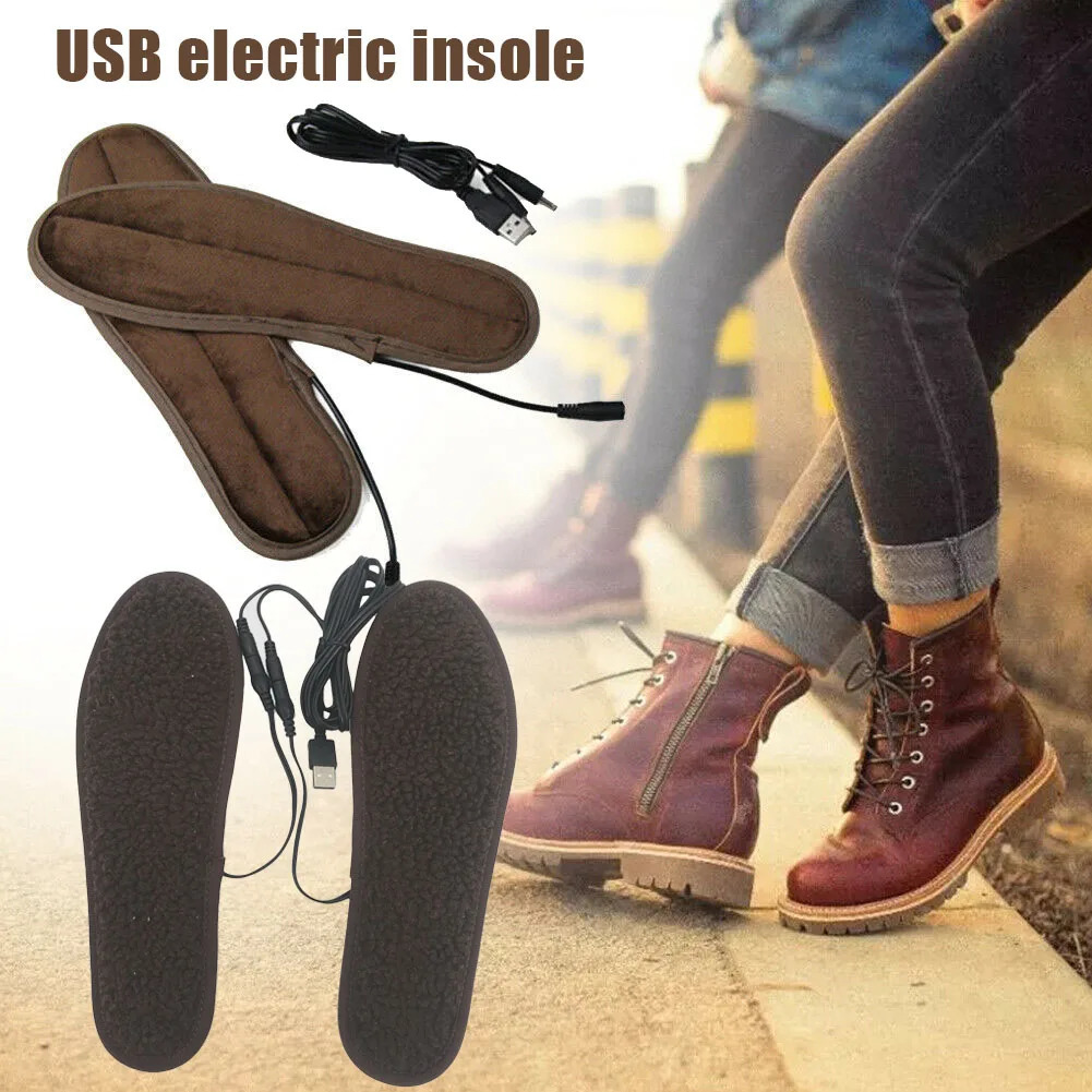 ly USB Heated Insoles Electric Pads Winter Foot Warmers Shoes Boot Heater Insoles 241010