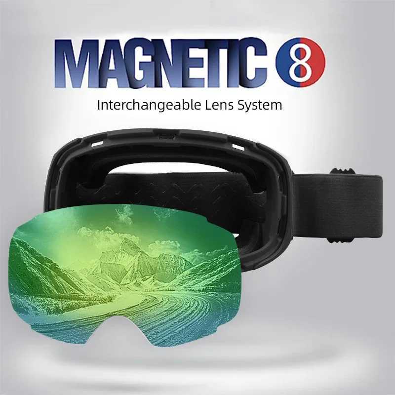 PHMAX frameless UV400 protective winter magnetic ski goggles snow goggles interchangeable lens for men and women CL241010