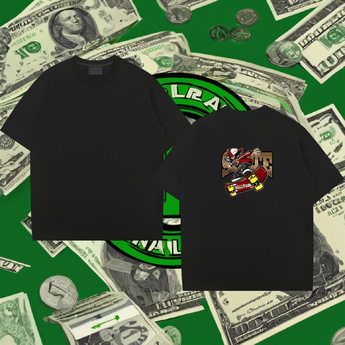 High Quality Mens T Shirts 100% Cotton 230g character Street Custom Cartoon Crew Neck Breathable Men Clothes T-Shirt 2024 Designer Tops Shirt