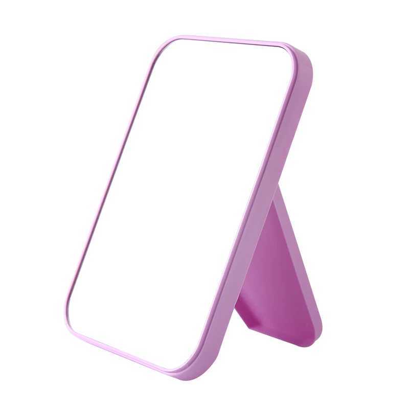 Handheld makeup mirror for travel and touch using folding stand W240813