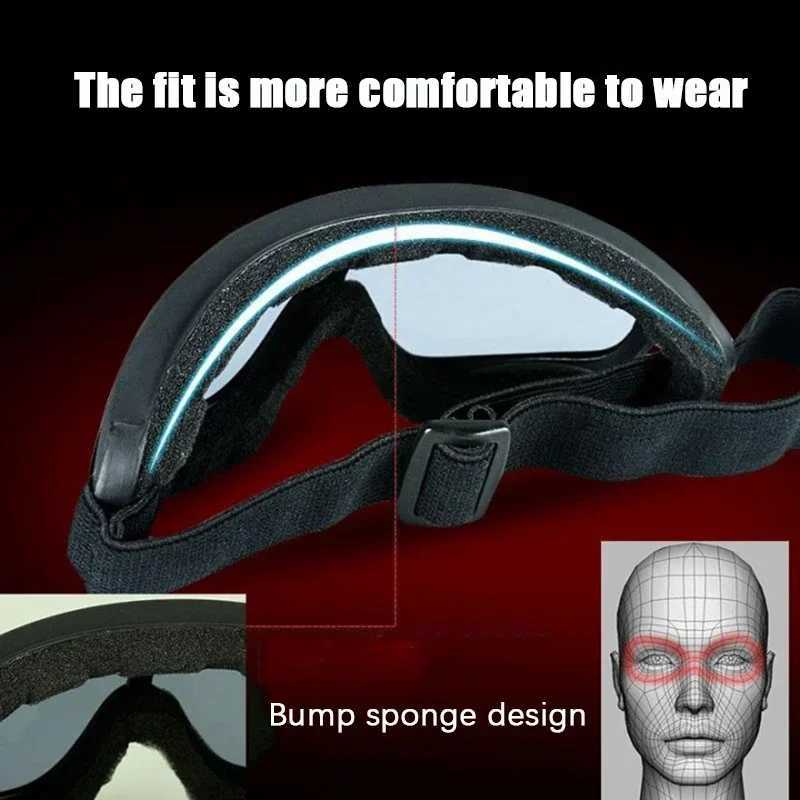 1Pc Winter Adult Windproof Skiing Glasses Outdoor Sports CS Glasses Skiing Glasses UV400 Dustproof Motorcycle Bicycle Sunglasses CL241010