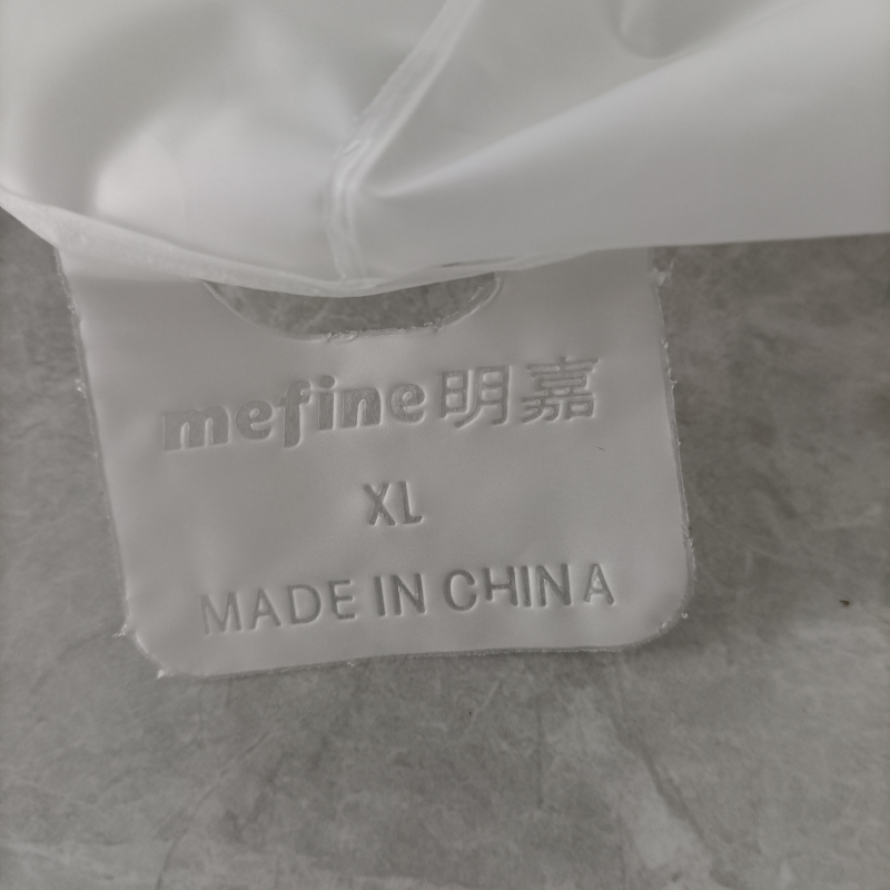 Adult raincoat reinforced with durable sewing technology
