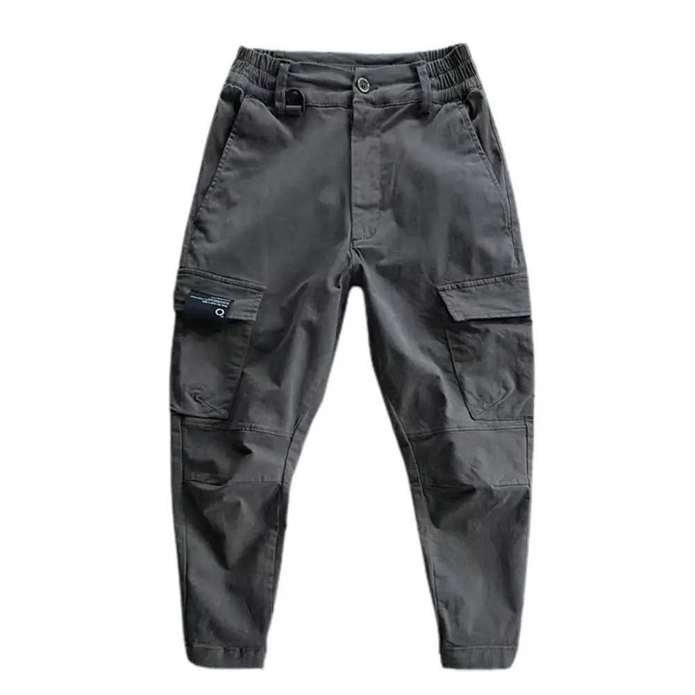 Men Cargo Pants Multi Pockets Sports Bunched Foot Pants Training Slacks Fitness Pants Mens Clothing Mens Pants W250225