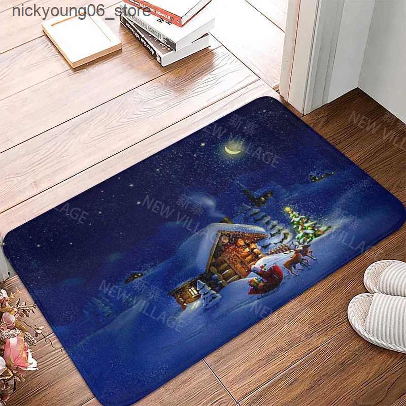 Non-Slip Bath Mats House entrance carpet christmas Home doormat entrance Room Bath mat Foot mat bathroom non-slip mat Kitchen water absorption mat L24