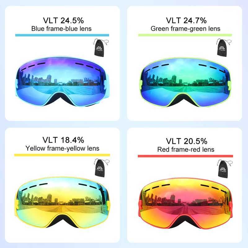 Mosodo childrens skiing goggles small size childrens UV400 anti fog glasses skiing girls and boys skis large spherical childrens goggles CL241010