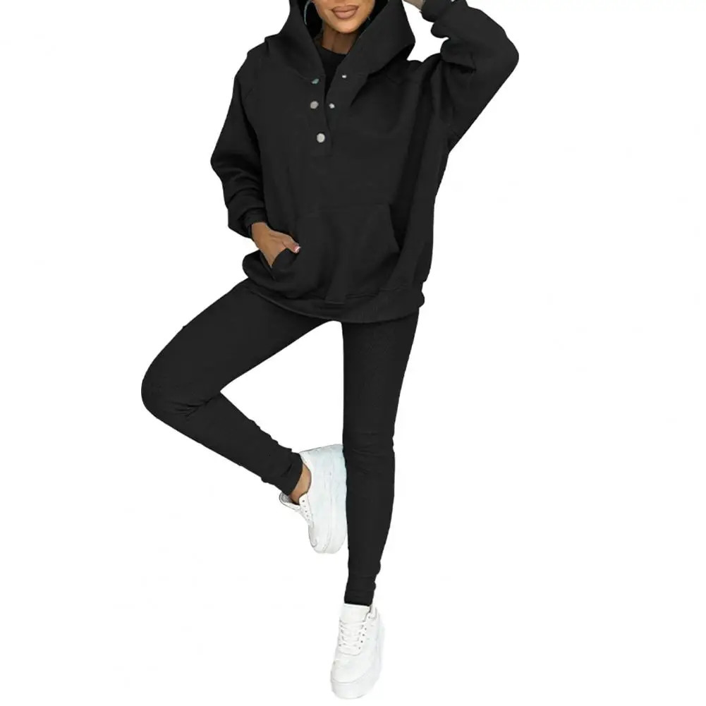 Long sleeved hooded sweatshirt set for women jogger track spring comfortable sportswear 241007
