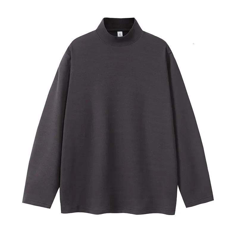 German Velvet Casual Warm Sweatshirt Mens Turtleneck Bottoming Shirt Longsleeved Tshirt Thermal Inner Layering Pullover Men 240930