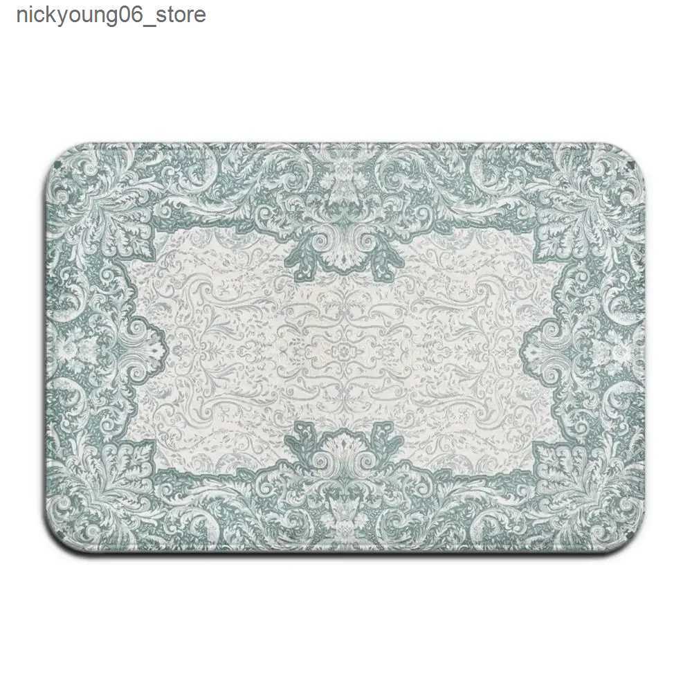 Non-Slip Bath Mats Persian Style Entrance Door Mat Non Slip Kitchen Living Room Rug Entrance Door Bathroom Mat Indoor Carpet Doormat Home Decor L24091
