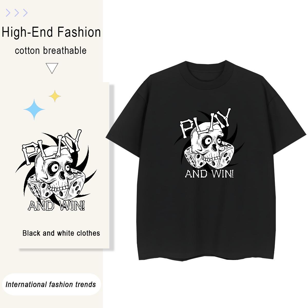 New T Shirt For Woman 230g Cotton Short sleeve Soft Home Outdoor logo Couples T Shirts Popular Black Oversized Top Tees