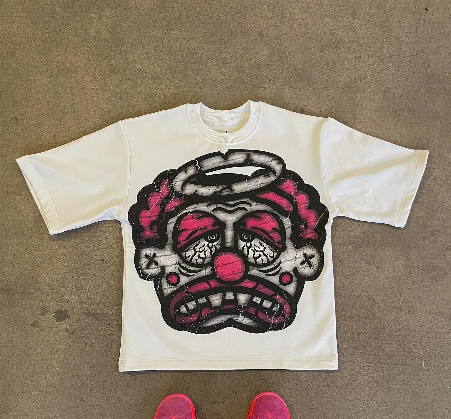 2000s T-shirt Oversized cartoon Anime avatar Graphic print Y2k Streetwear Hip Hop Vintage Short Sleeve couple tees tops 241010