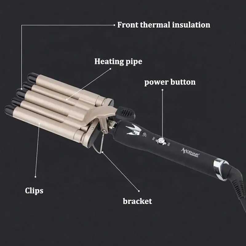 5 barrels of curling iron double voltage curling iron electronic LCD digital display hair styling curling ironXJ241010