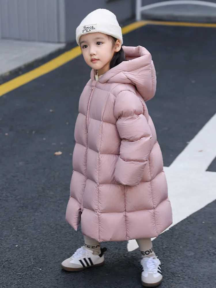 Down Coat 2024 New Down Cotton Jacket Winter Warm Childrens Clothing for Girls Thick Hooded Jacket CH436 H241010