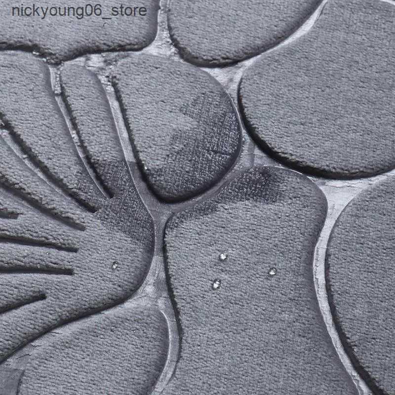 Non-Slip Bath Mats 3pcs set Non-Slip Bathroom Rugs Shell Print Bath Mat Sets Soft Absorbent Machine Washable Area Mats Comfortable Anti-Slip Carpet L2