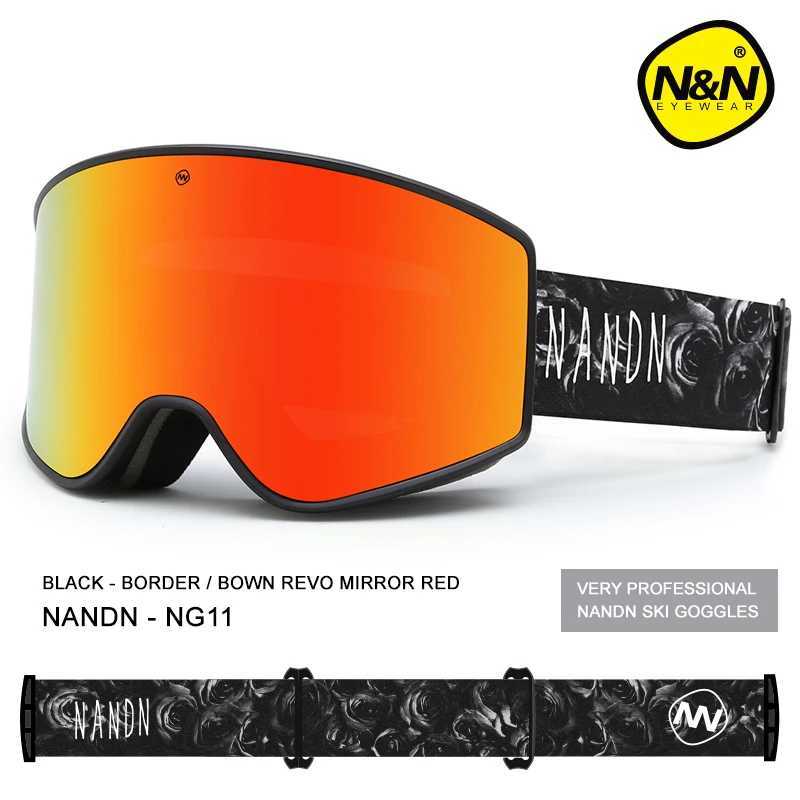 NANDN mens and womens skiing goggles double-layer UV400 anti fog large mask skiing snow skis CL241010