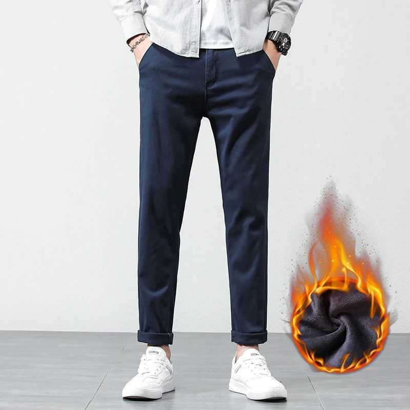 KUBRO Autumn New Business Leisure Straight Wool Trouser Office Fashion Mens Elegant Edition Velvet Warm Product Pants W241009