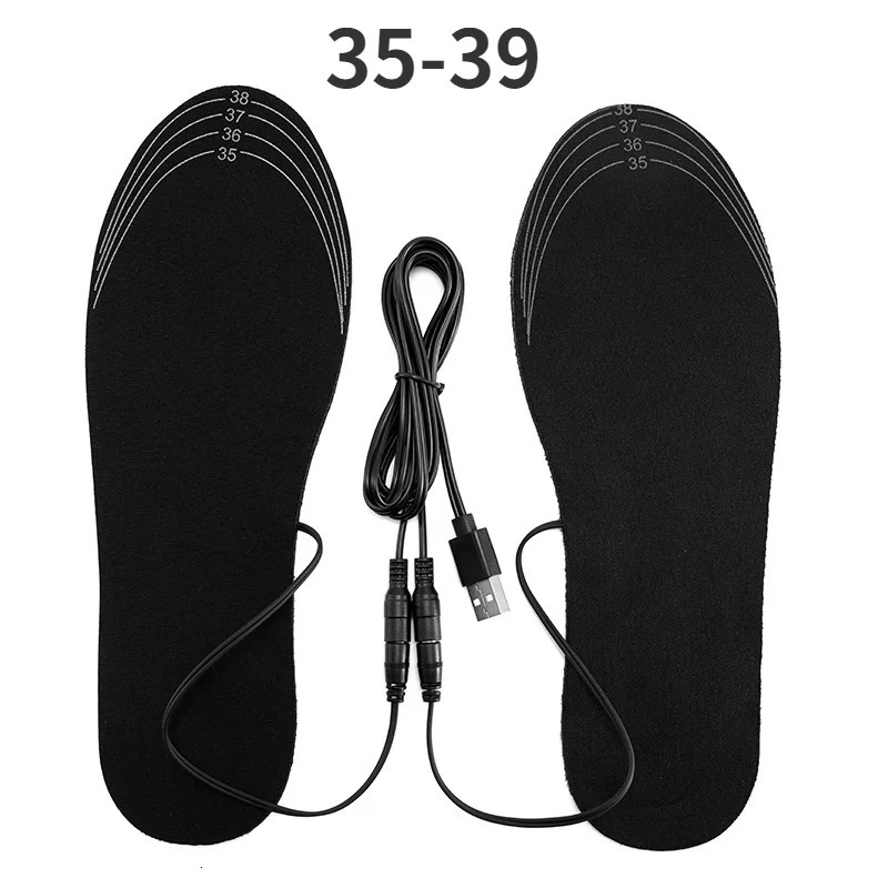 USB Rechargeable Heated Insoles Size 35-46 DIY Customizable Electric Heated Shoes Pad for Outdoor Skiing Winter Foot Warmers 241010