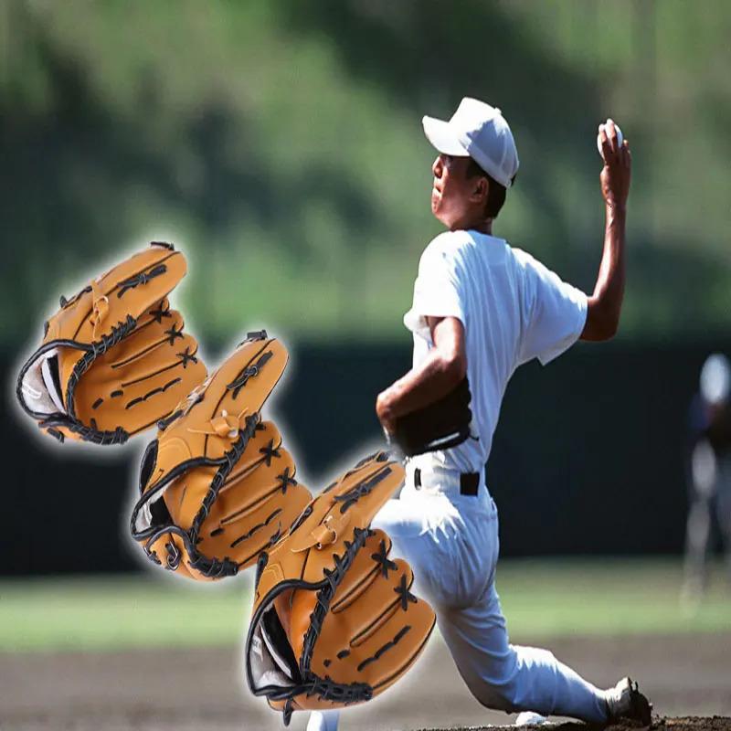Outdoor Sports Two Colors Baseball Glove Softball Practice Equipment Size 9.510.511.512.5 Left Hand Adult Man Woman Train 241010
