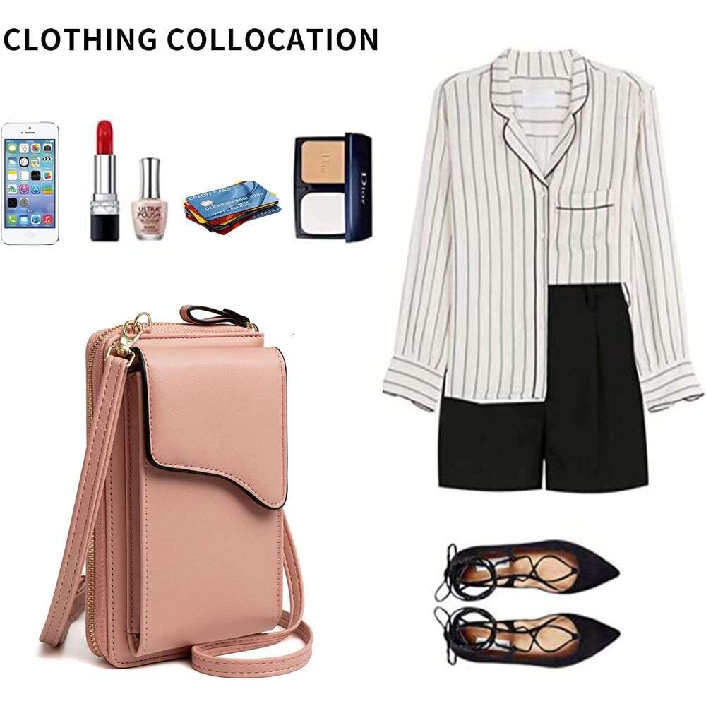 Small Leather Shoulder Bag, Bag CellPhone Wallet Purse Lightweight Crossbody Handbags for Women