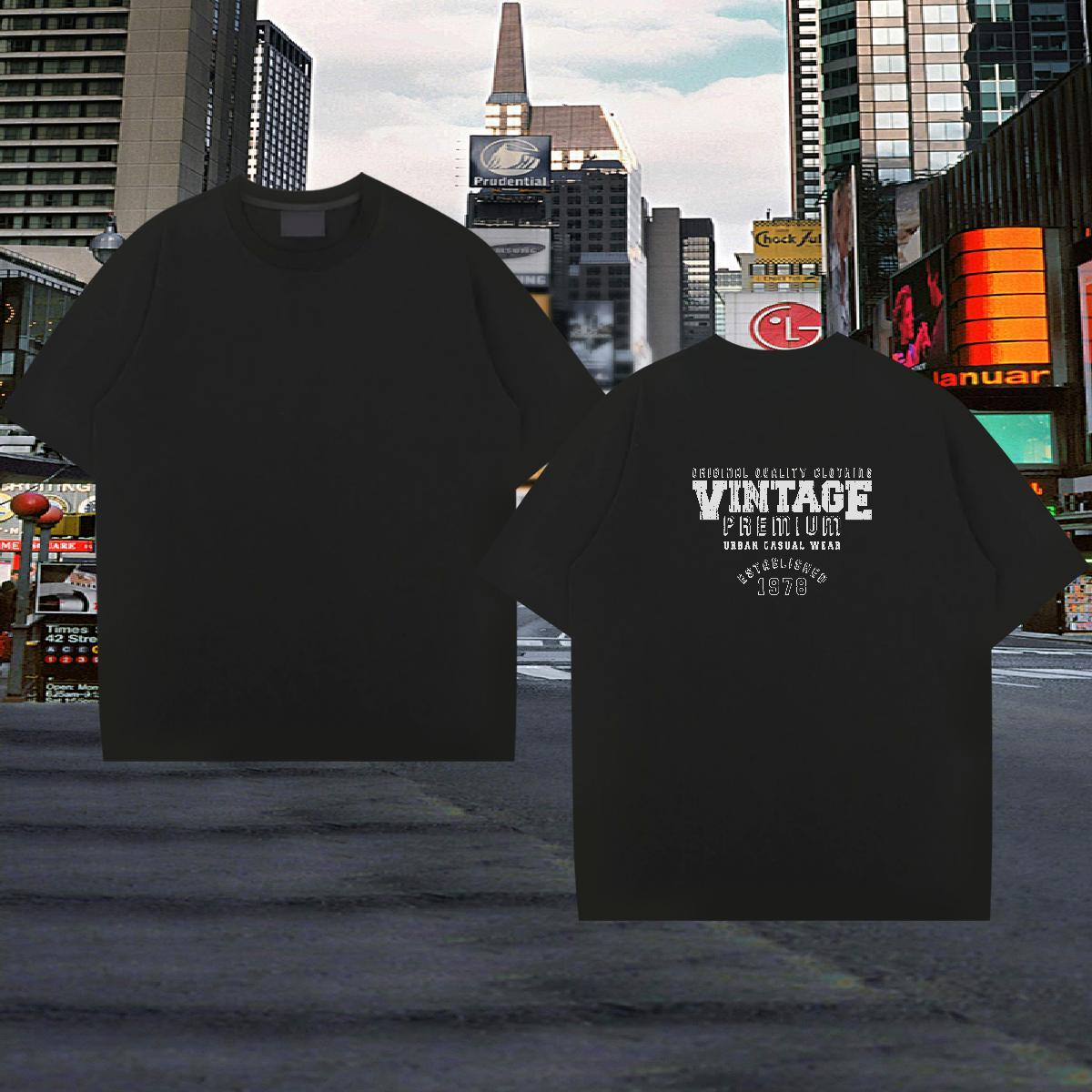 Comfortable Man T Shirts 230g Pure Cotton letter Anime Printing Street DIY Breathable Short Sleeve Tshirts Fashion New Clothings