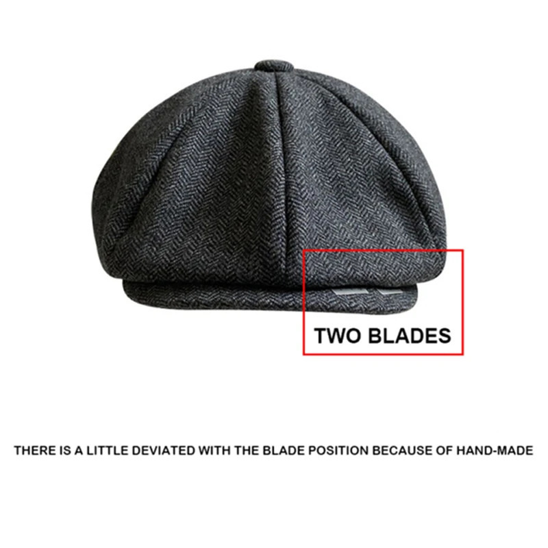 Retro mens s boy hat with blades pointed womens beret classic wool octagonal casual Gatsby flat NZ297 241009