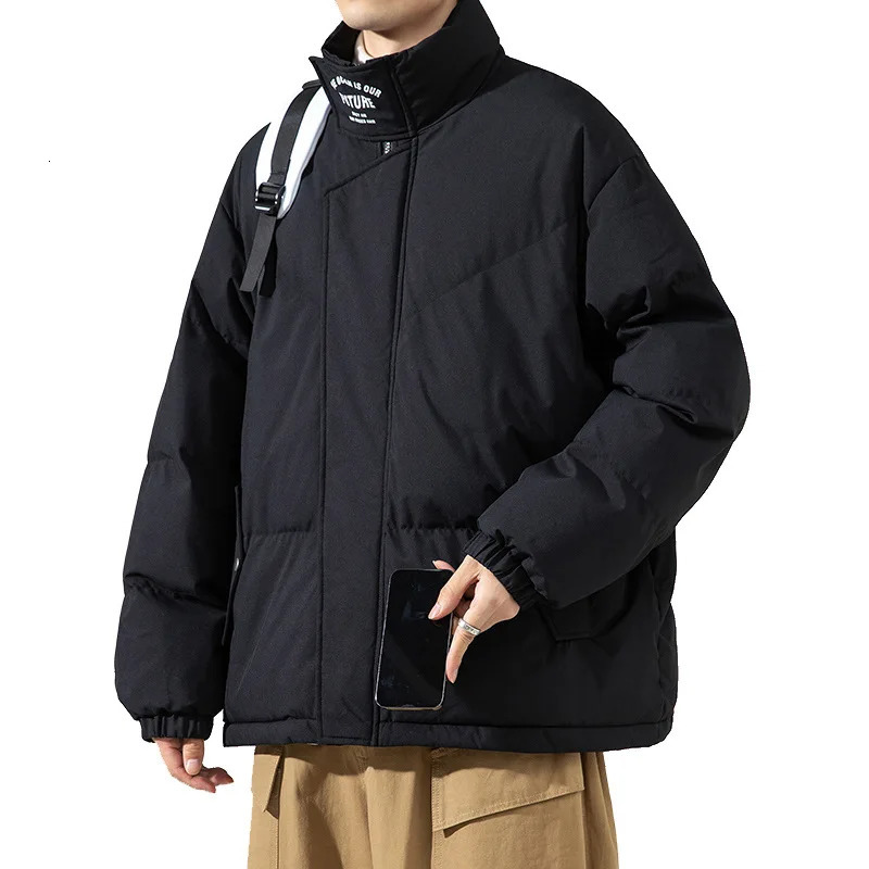 Fashionable mens winter jacket inflator Parka clothing thick lining Parka outdoor warm snow mens long padded jacket 3XL 241007