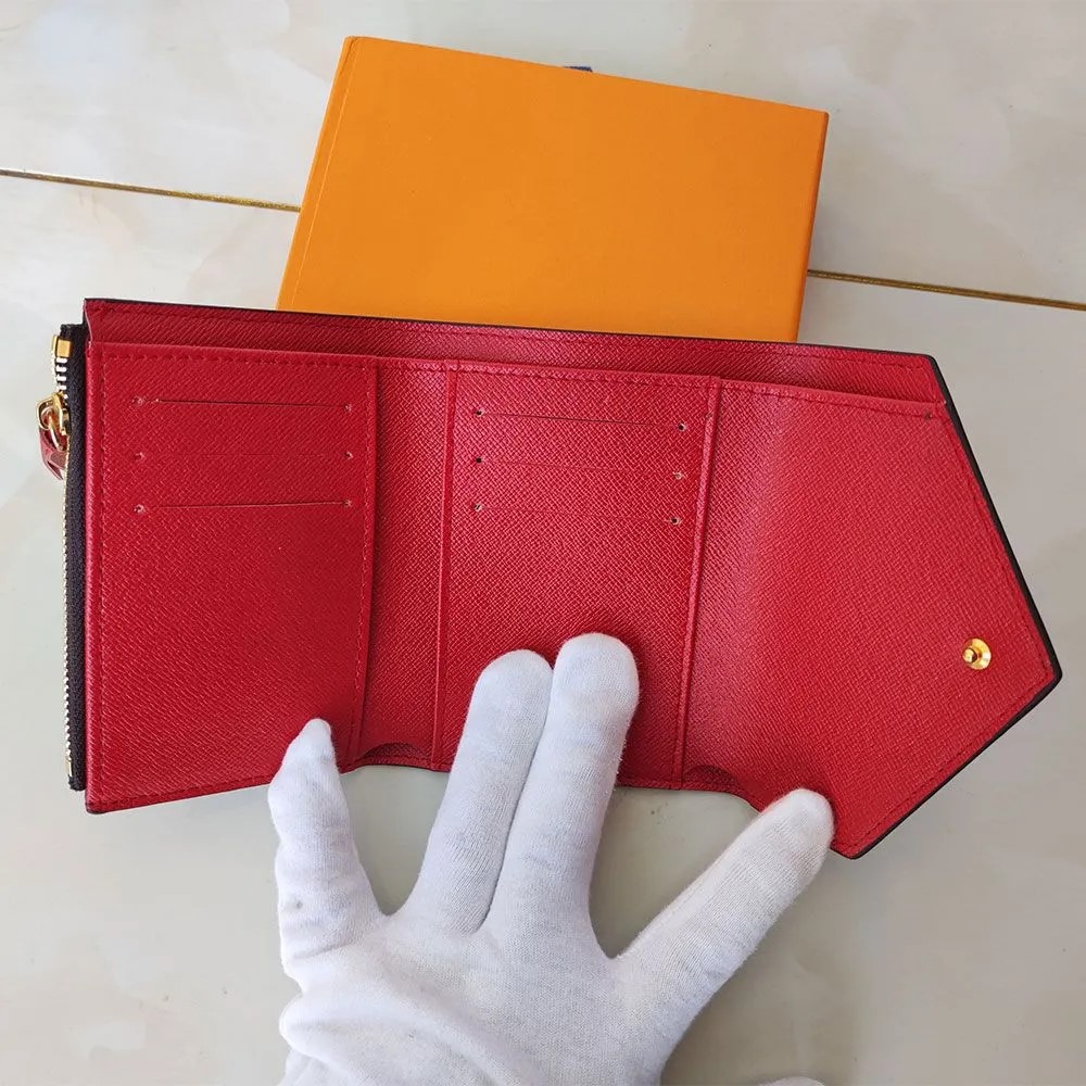 Wallets Holders Designer Wallets For Women Coin Purse Small Wallet Victorine Woman Card Holder Luxury Brown Flower Short Wallets Mini Wallets With Orange Box Aaa+