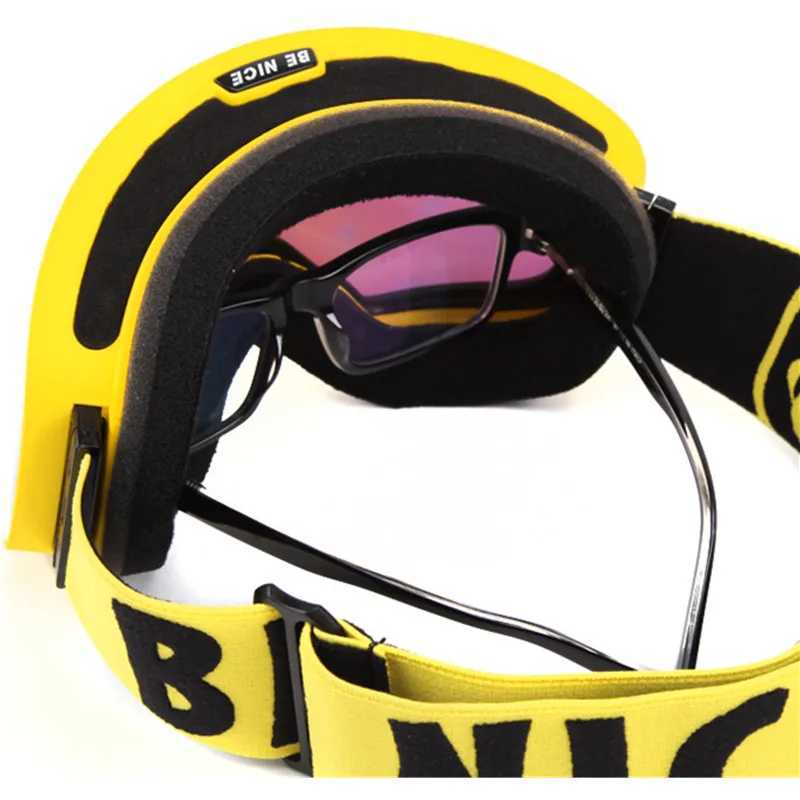 Winter ski goggles with dual anti fog coating 100% UV400 sports ski goggles CL241010