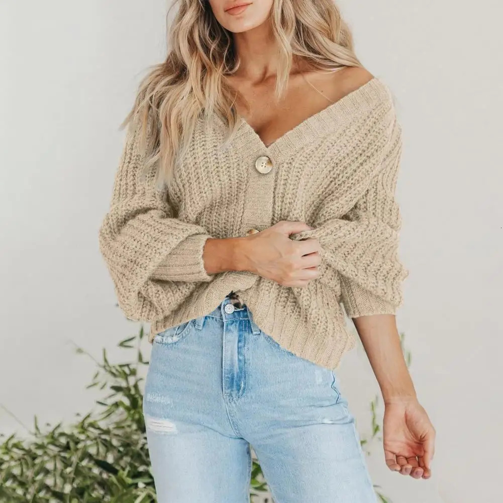 Womens cardigan womens casual cardigan fashionable womens short and chubby knitted cardigan autumn and winter open front sweater 240930