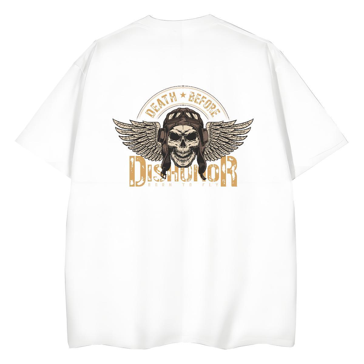 2024 Casual T Shirts Women 100% Cotton 230g Comfortable High Street Hip Hop skull Women Tees Wholesale Skull Tee Shirt