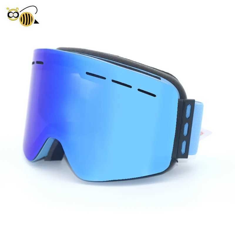 New cylindrical skiing goggles double-layer anti fog magnetic snow goggles outdoor mountain goggles for adults CL241010