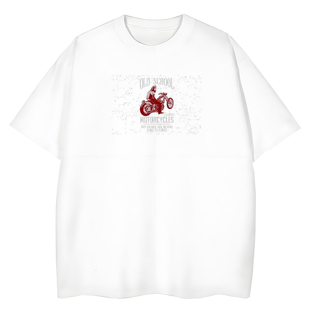 Stylist T shirt 230g 100% Cotton O Neck Short Sleeves Street Motorcycle Women Tshirts Free Shipping Anime Print Tees Shirts