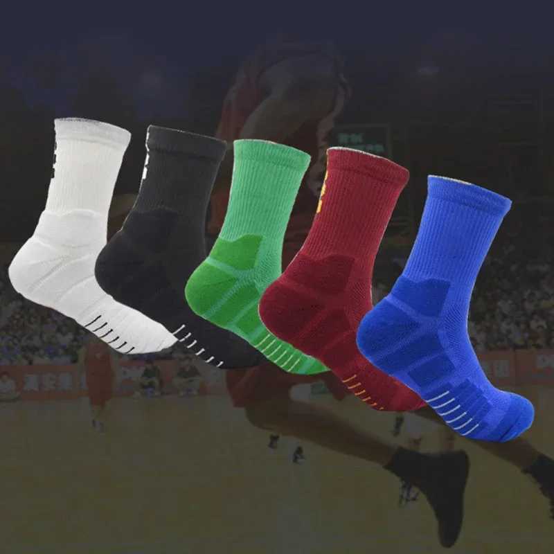 Mens basketball sports socks mid tube socks thick basketball elite long tube socks breathable sweatshirt socksW241010