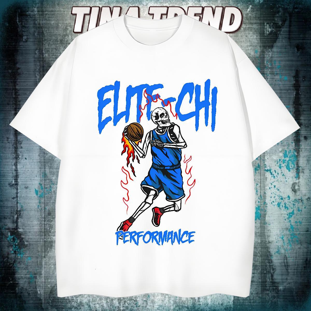 TOP Quality T Shirt For Man 230g Pure Cotton skull Hip Hop Street Black White Short Sleeve O-Neck Men Tops Tees Wholesale Polos