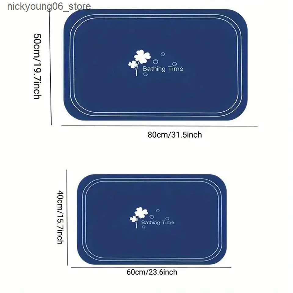 Non-Slip Bath Mats Bathroom quick-drying Mat Diatom mud floor mat household toilet anti-slip door mat carpet mat bathroom door absorbent floor mat L24