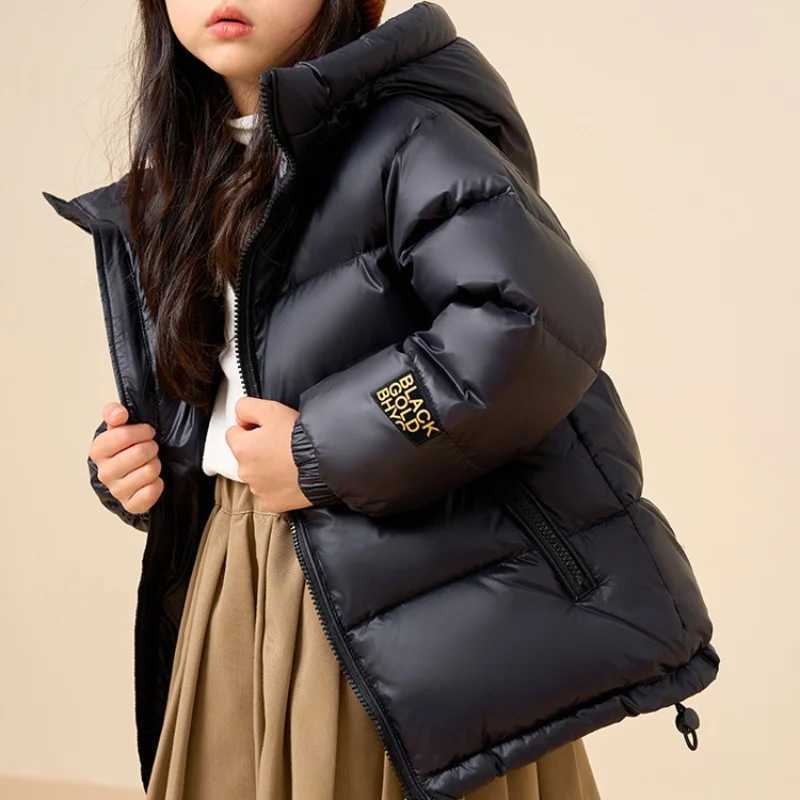 Down Coat New black gold standard parent-child white duck down jacket for children mens girls and childrens thick jackets H241010