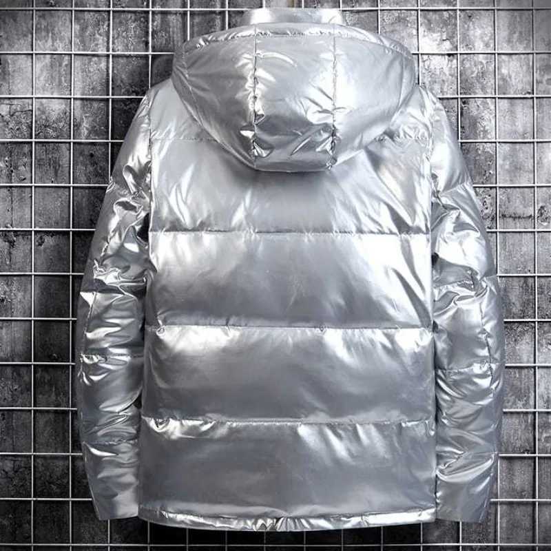 Men's Down Parkas 2024 New Men Down Jacket Winter Coat Short Loose Leisure Parkas Thicken Warm Glossy Outwear Hooded Fashion Overcoat Y241009Z8FT