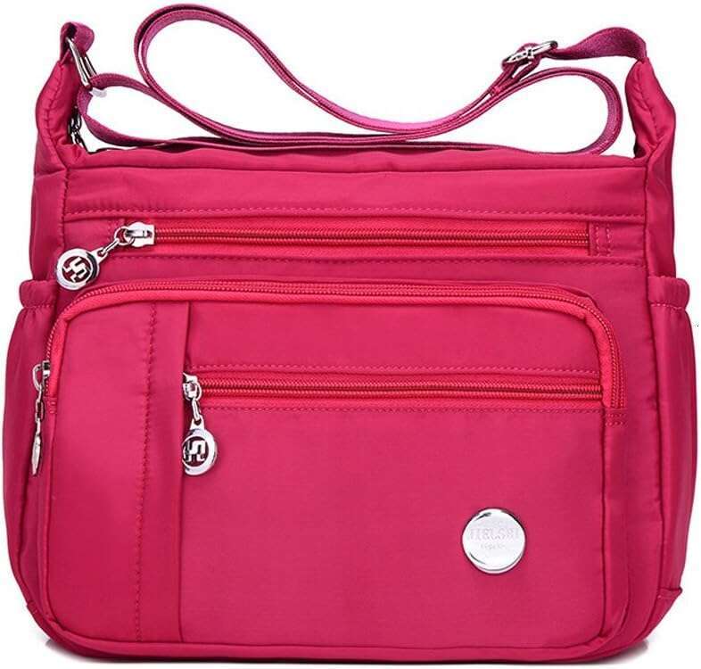 Shoulder Women's Travel Handbag Messenger Cross Body Nylon Bags with Lots of Pockets